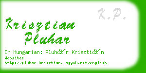 krisztian pluhar business card